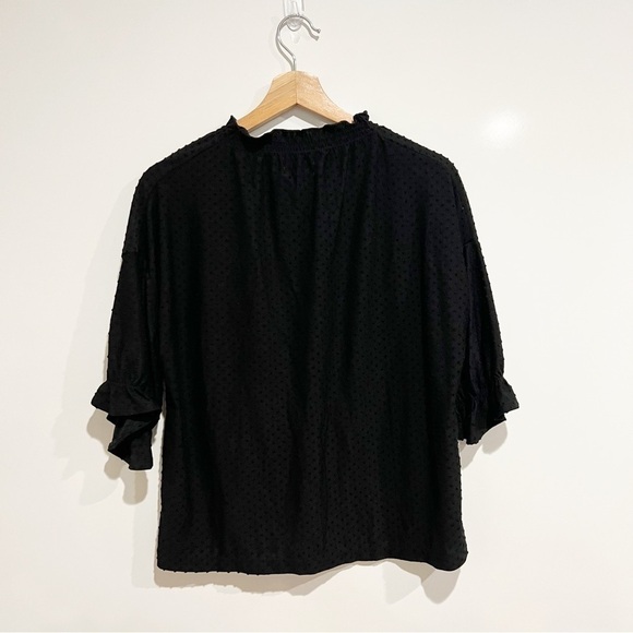 Madewell Clipdot Ruffle Turtleneck Top - Picture 5 of 10